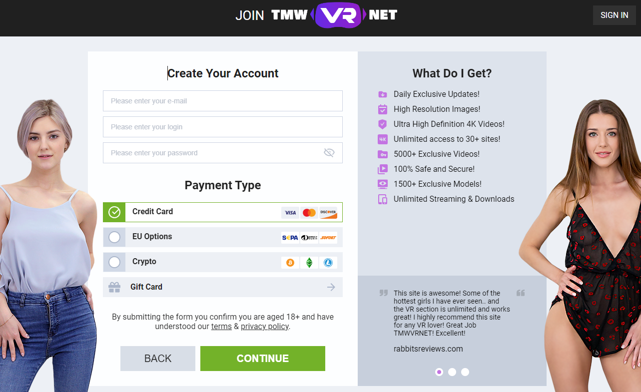 TmwVRnet支払い方法選択画面